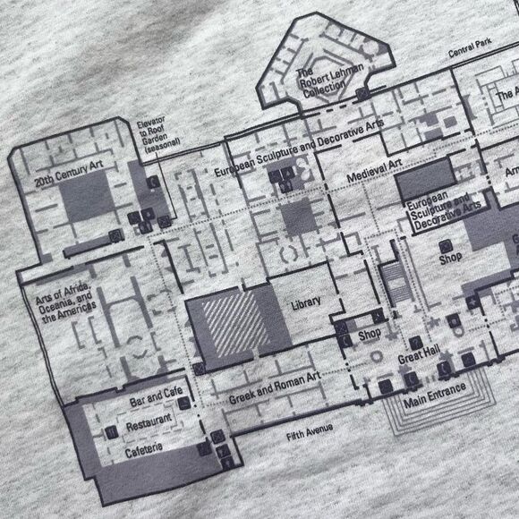 Rare Deadstock Vintage The Met Metropolitan Museum of Art Cotton Shirt Medium - Picture 3 of 6